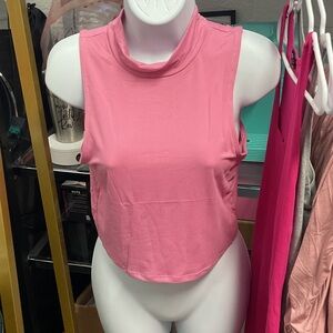 Elegant Pink Sleeveless Tank Top